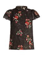 Rebecca Taylor Floral-embroidered Guipure-lace Top