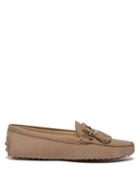 Matchesfashion.com Tod's - Gommini Tasselled Suede Loafers - Womens - Light Tan