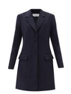 Matchesfashion.com Gabriela Hearst - Waite Single-breasted Wool Coat - Womens - Navy