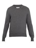 Maison Margiela Suede-appliqu Cotton And Wool-blend Sweater