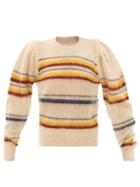 Isabel Marant Toile - Debie Striped Mohair-blend Sweater - Womens - Beige Multi