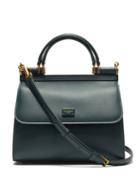 Matchesfashion.com Dolce & Gabbana - Sicily Small Leather Bag - Womens - Dark Green
