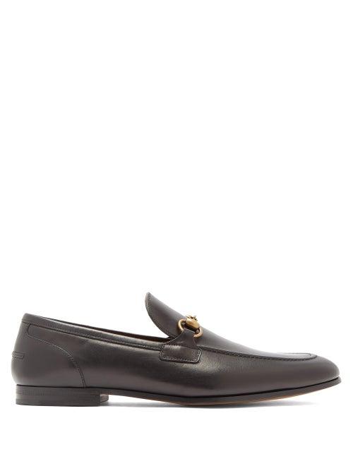 Matchesfashion.com Gucci - Jordaan Horsebit Leather Loafers - Mens - Black
