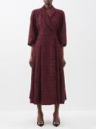 Emilia Wickstead - Goldie Guipure-lace Dress - Womens - Burgundy