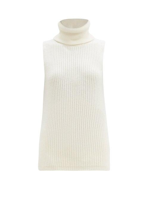 Matchesfashion.com La Collection - Deborah Roll-neck Sleeveless Cashmere Sweater - Womens - Ivory