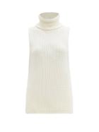 Matchesfashion.com La Collection - Deborah Roll-neck Sleeveless Cashmere Sweater - Womens - Ivory