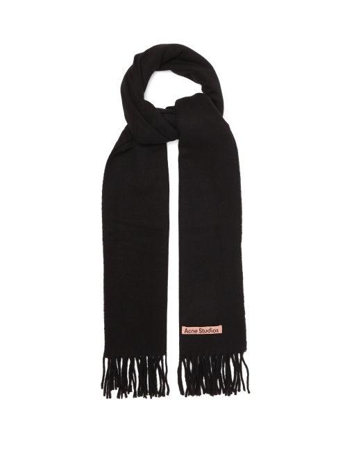 Acne Studios - Canada New Fringed Wool Scarf - Womens - Black