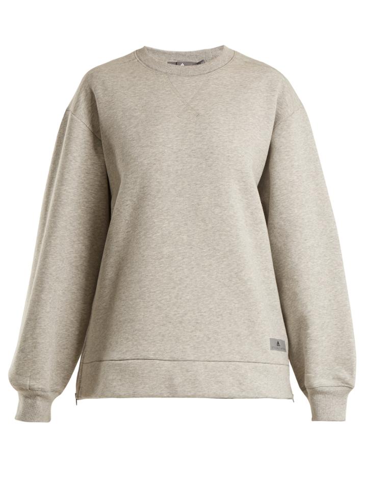 Adidas By Stella Mccartney Crew-neck Cotton-jersey Sweater