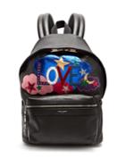 Saint Laurent Mini City Love-appliqu Leather Backpack