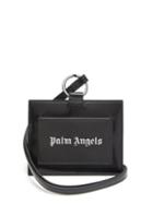 Matchesfashion.com Palm Angels - Iconic Leather Logo Patch Neck Cardholder - Mens - Black