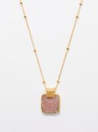 Missoma - Lena Rhodochrosite & 18kt Gold-vermeil Necklace - Womens - Light Pink