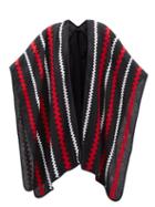 Vita Kin - Ola Zigzag-appliqu Linen Cape - Womens - Black Multi