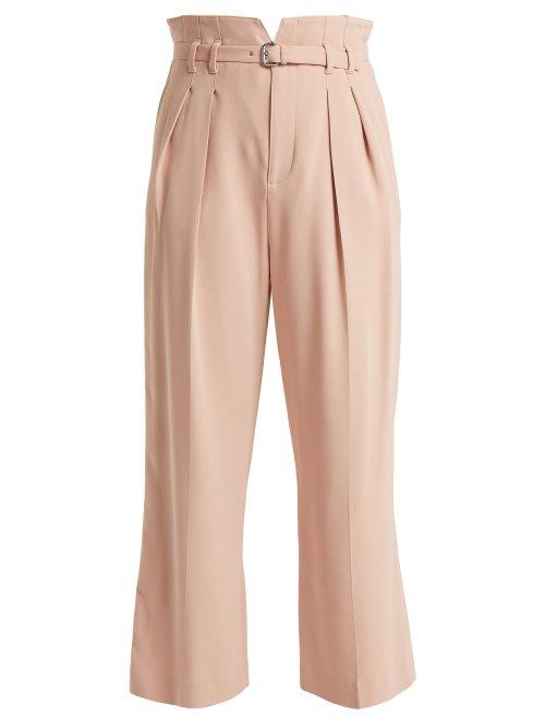 Matchesfashion.com Redvalentino - High Rise Notched Waist Trousers - Womens - Nude