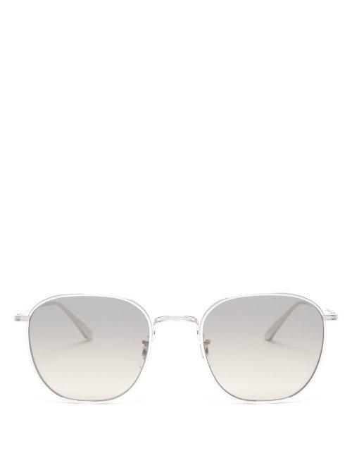 Matchesfashion.com The Row - X Oliver Peoples Brownstone 2 Metal Sunglasses - Womens - Silver
