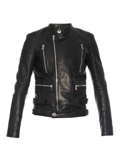 Balmain Leather Biker Jacket