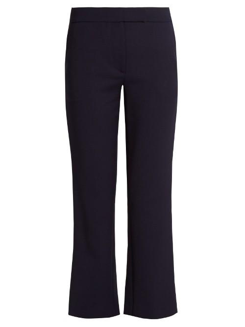 Osman Audrey Cropped Kick-flare Wool-blend Trousers