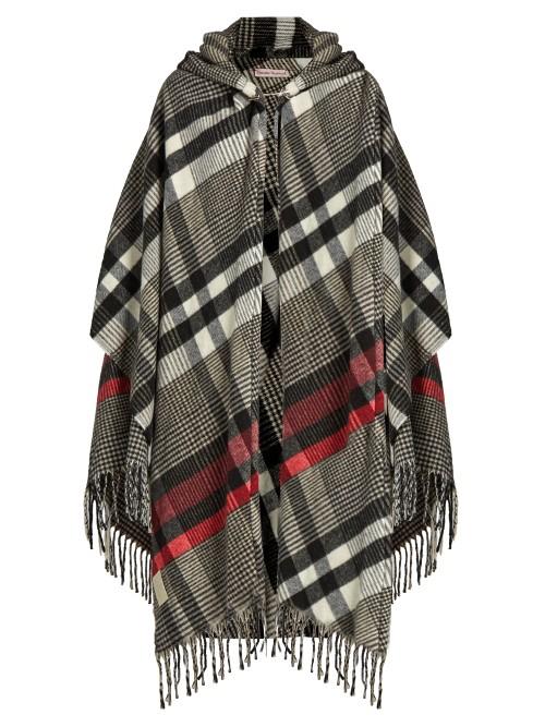 Vivienne Westwood Anglomania Hooded Tartan Poncho