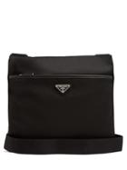 Prada Leather-trimmed Nylon Messenger Bag