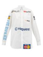 Matchesfashion.com Vetements - Internet Branded Poplin Shirt - Womens - White Multi