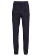 Matchesfashion.com Calvin Klein 205w39nyc - Side Stripe Wool Blend Trousers - Mens - Navy