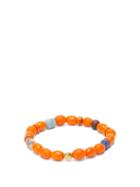 Matchesfashion.com Musa By Bobbie - Aquamarine, Tiger's Eye & 18kt Gold Bead Bracelet - Womens - Orange
