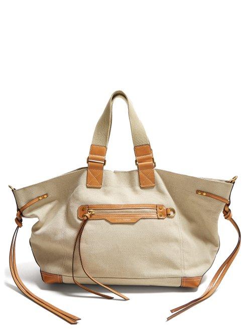 Matchesfashion.com Isabel Marant - Wardy Canvas Tote Bag - Womens - Khaki Multi