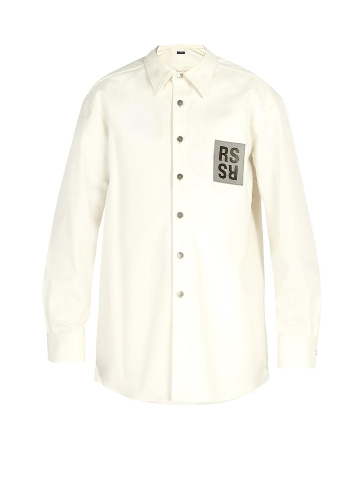 Raf Simons Logo-patch Denim Shirt