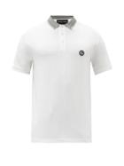 Matchesfashion.com Giorgio Armani - Logo-appliqu Jersey Polo Shirt - Mens - White