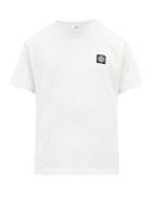 Matchesfashion.com Stone Island - Compass Logo Patch Cotton T Shirt - Mens - White