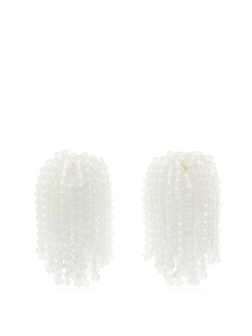 Matchesfashion.com Vanda Jacintho - Shower Crystal Earrings - Womens - White