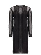 Matchesfashion.com Ann Demeulemeester - Inside-out Layered Lace Midi Dress - Womens - Black