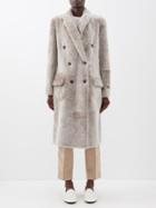 Brunello Cucinelli - Reversible Tailored Shearling Coat - Womens - Light Brown