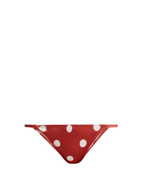 Matchesfashion.com Solid & Striped - The Morgan Polka Dot Bikini Briefs - Womens - Red Multi