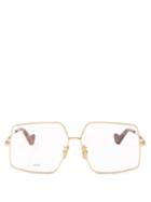 Matchesfashion.com Loewe - Pentagonal Metal Glasses - Womens - Gold