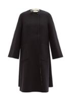 Gucci - Reversible Gg-jacquard Wool-blend Coat - Womens - Black
