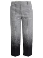 Matchesfashion.com Erdem - Preston Cropped Cotton Blend Trousers - Womens - Black Multi