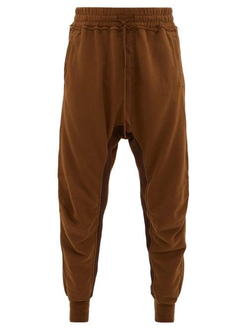 Matchesfashion.com Haider Ackermann - Grosgrain Trimmed Relaxed Cotton Track Pants - Mens - Brown