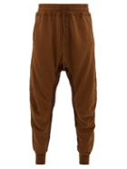Matchesfashion.com Haider Ackermann - Grosgrain Trimmed Relaxed Cotton Track Pants - Mens - Brown
