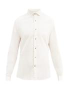 Matchesfashion.com Brunello Cucinelli - Spread Collar Cotton Shirt - Mens - Cream