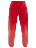 Matchesfashion.com Les Tien - Ombr Brushed-back Cotton Track Pants - Womens - Red
