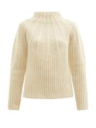 Jil Sander - Raglan-sleeve Ribbed Wool-blend Sweater - Womens - Ivory