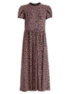 Miu Miu Primula-print Tulip-sleeve Crepe Dress