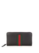 Gucci Web-striped Leather Wallet