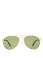 Matchesfashion.com Cartier Eyewear - C De Cartier Metal & Acetate Sunglasses - Mens - Gold
