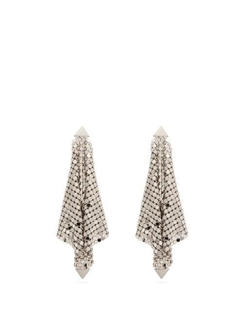 Matchesfashion.com Paco Rabanne - Chainmail Earrings - Womens - Silver