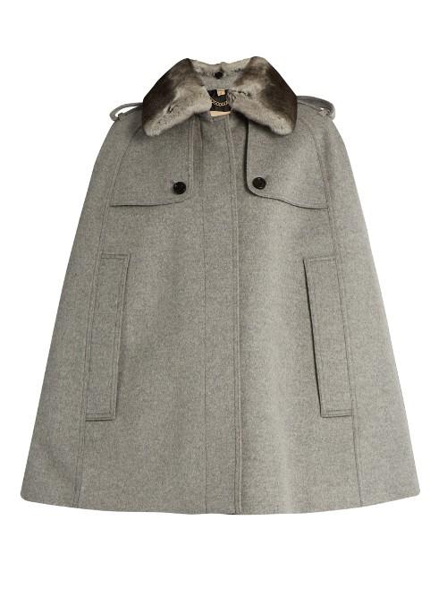 Burberry London Wolseley Wool And Cashmere-blend Cape