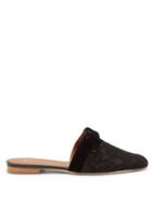 Matchesfashion.com Malone Souliers - Mae Cordonnet-lace And Velvet Mules - Womens - Black