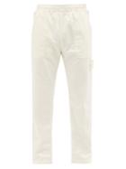 Stone Island - Logo-patch Cotton-blend Trousers - Mens - White