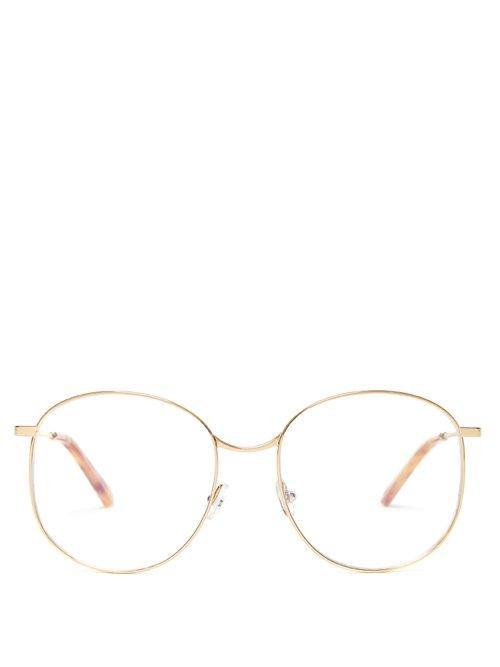 Matchesfashion.com Chlo - Round Frame Glasses - Womens - Gold