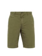 Matchesfashion.com Altea - Straight Leg Cotton Blend Shorts - Mens - Green